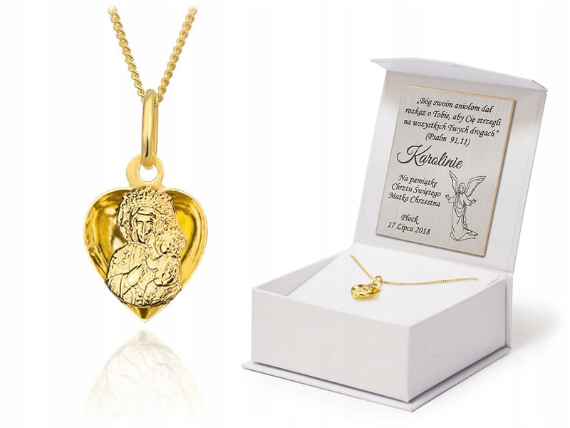 Zlatý Řetízek s Medailem 585 Matka Boží