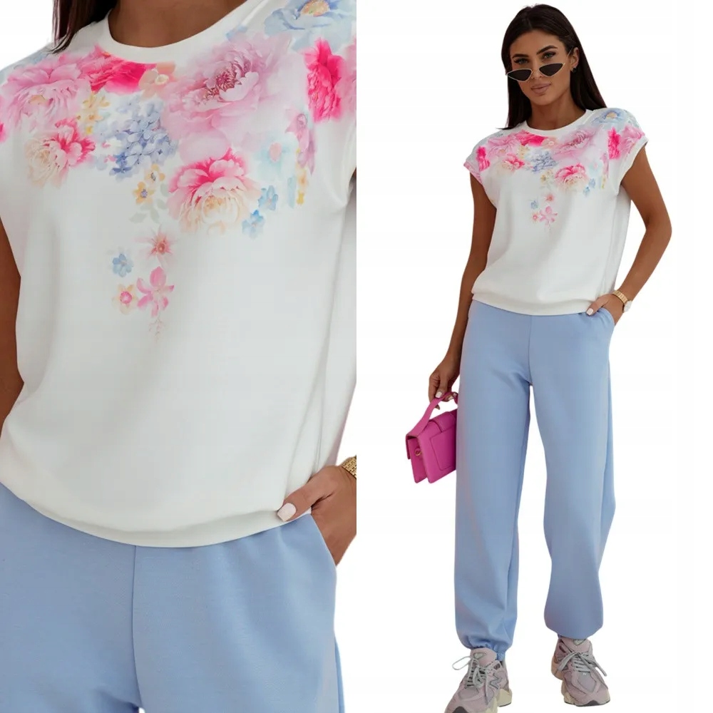 Dámský Teplákovka Sportovní komplet z viskózy S/m Modrý