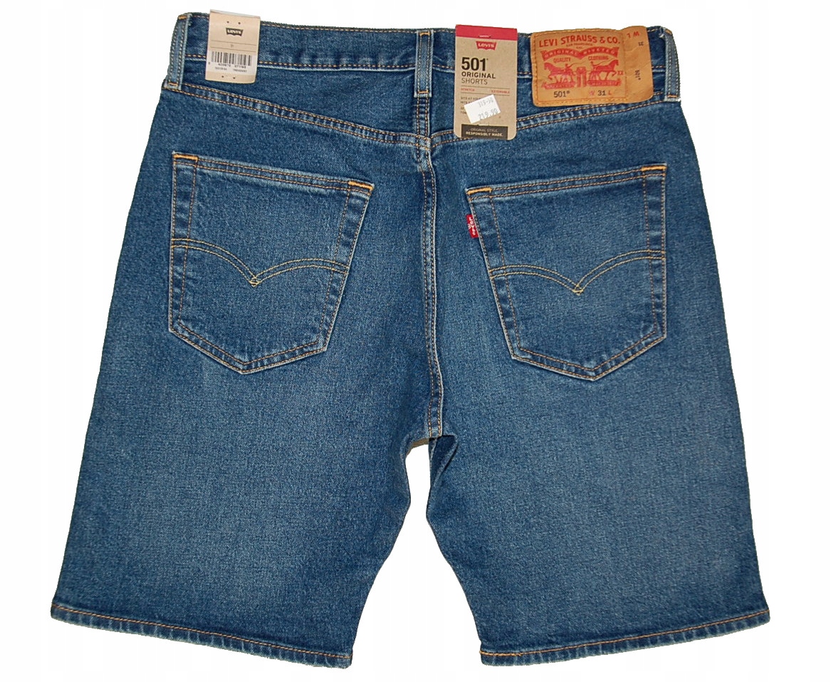 Kraťasy Levis 501 W31 Shorts modrý pruh 82 cm