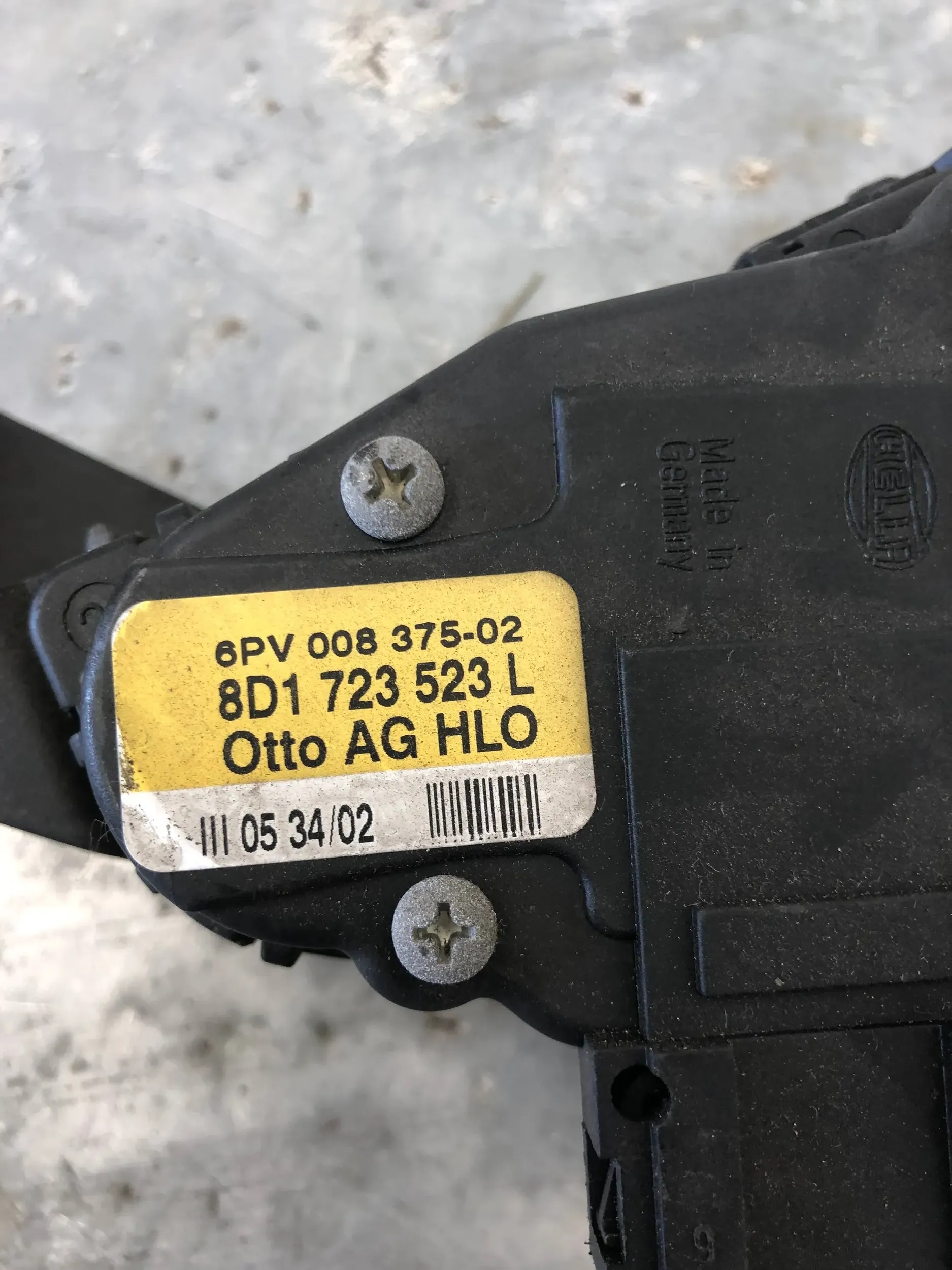 accelerator pedal potentiometer VW PASSAT B5 FL 8D1723523L