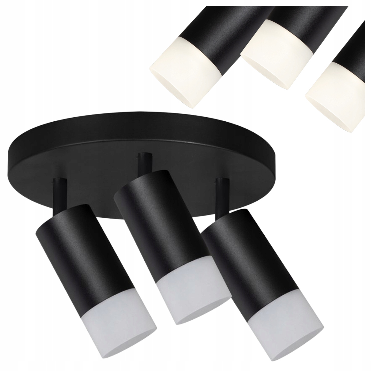 Lampa Přizpůsobená Pro Tři Žárovky Sonaya Stropní Svítidlo 3 Černá