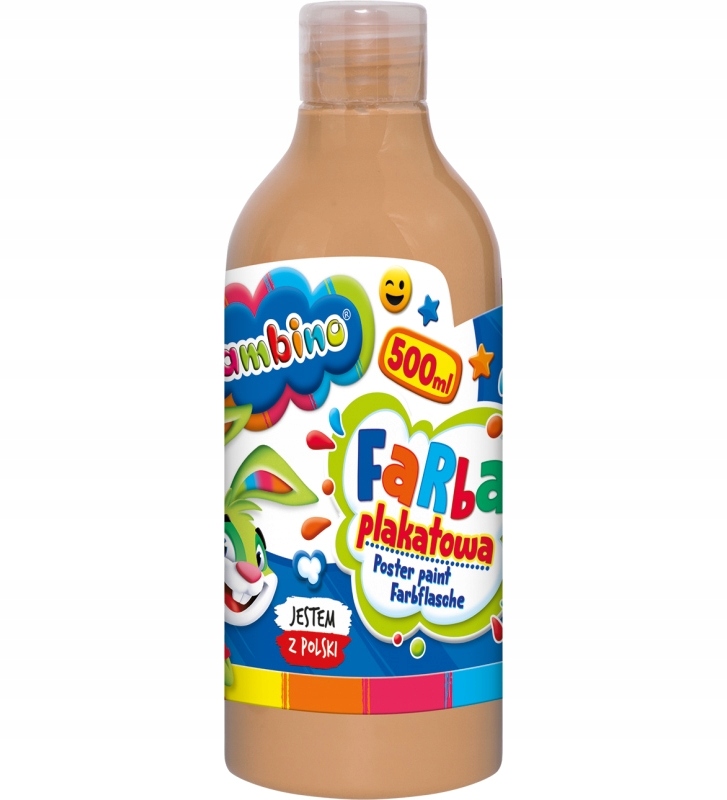 

Farba plakatowa w butelce Bambino 500 ml cielista
