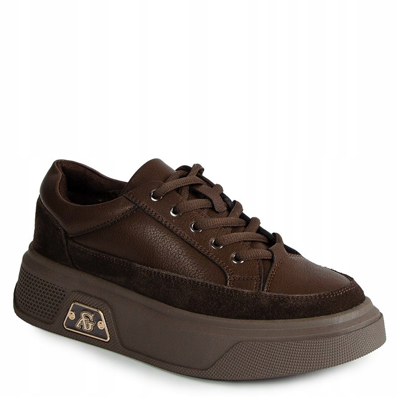 Cambell 26-19343BR Hnědé Kožené Tenisky 38