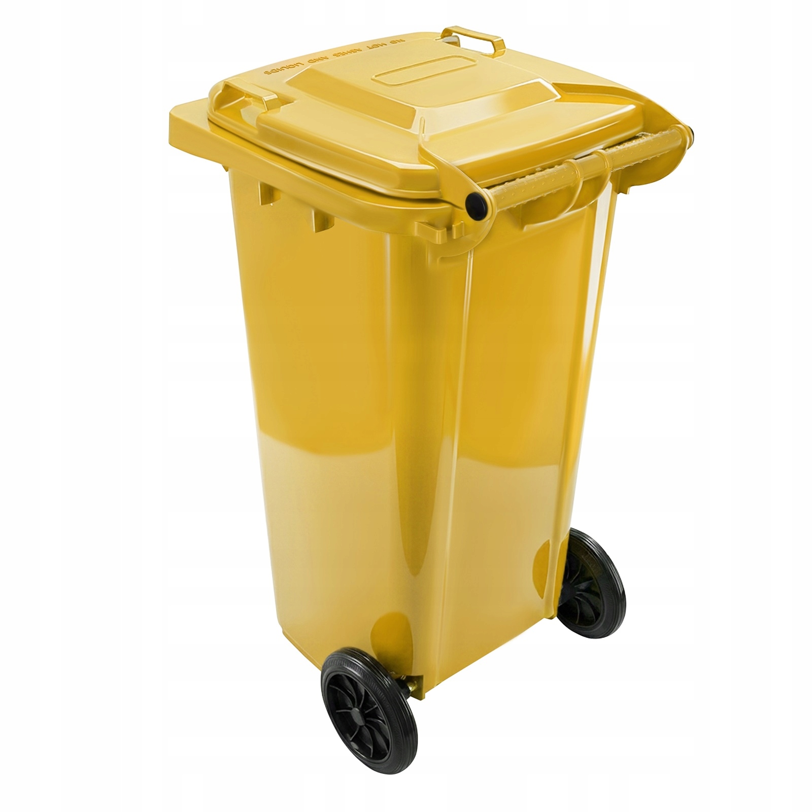 Pojemnik na Śmieci 120l Kosz Odpady Kubeł do Segregacji Mocny żółty