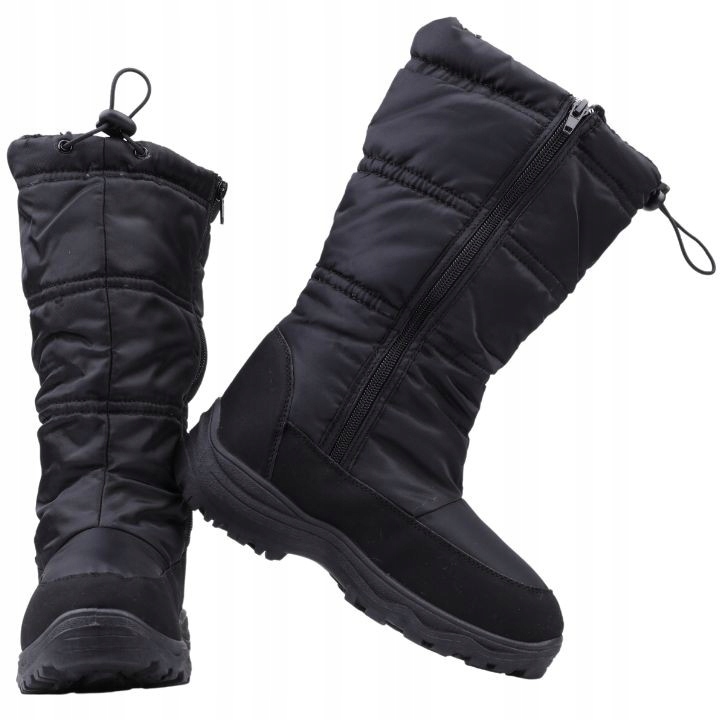 Śniegowce BOTKI DAMSKIE OCIEPLANE SOFTSHELL SUWAKI