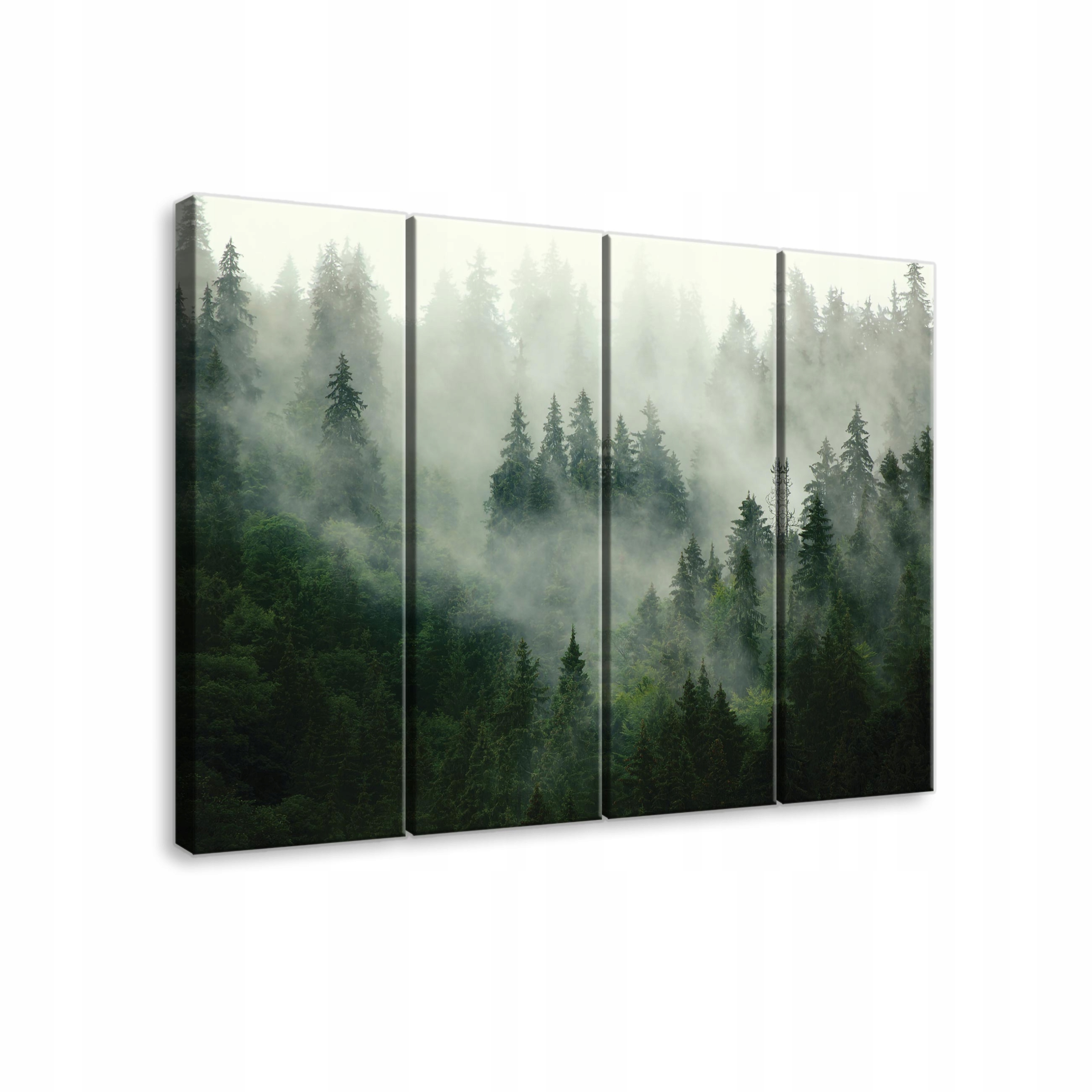 Obraz Les V Mlze Na Plátně Stěna 4 Části Ložnice Obývací Pokoj Velký 120x100