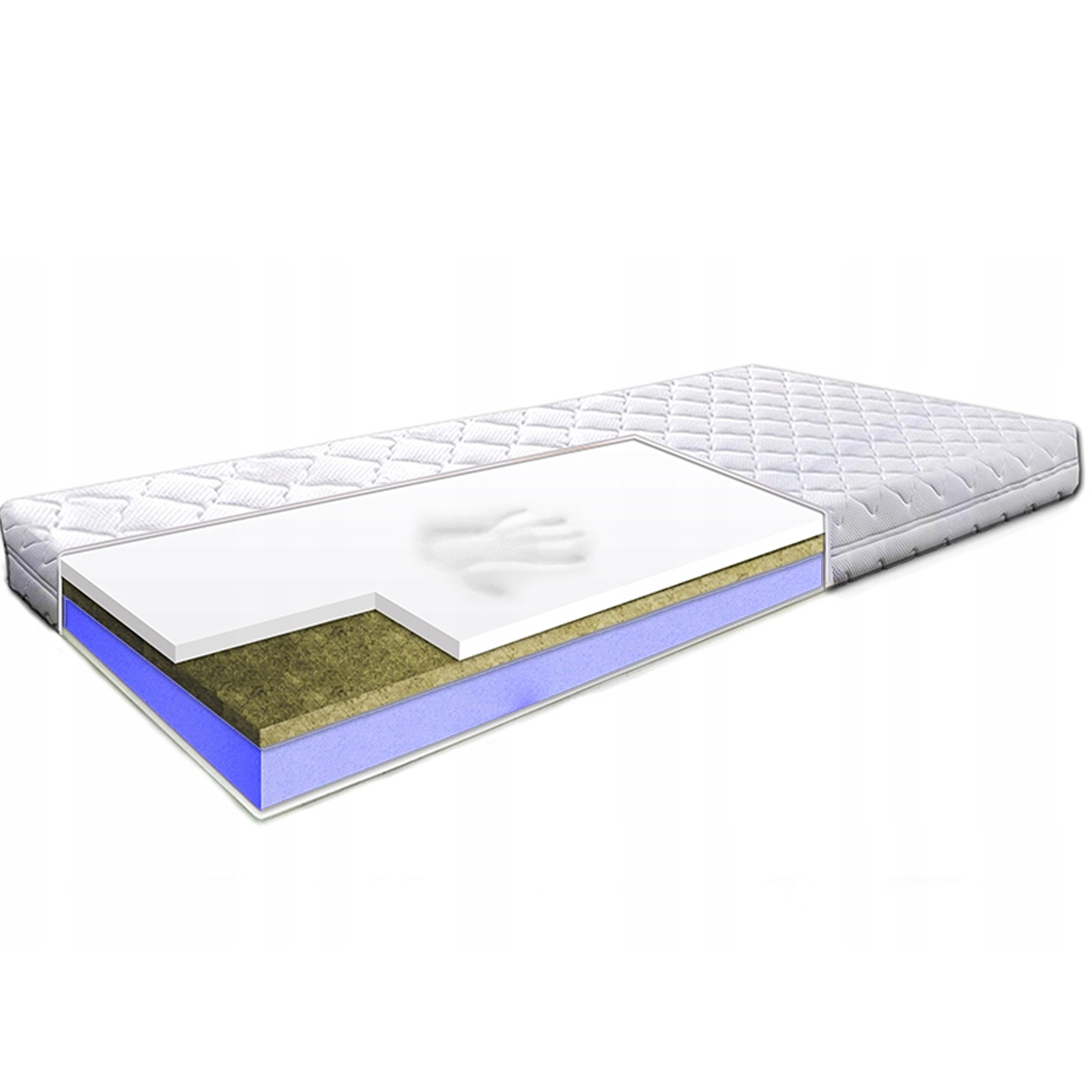 Materac 180x200 visco memory trawa morska 10cm amortyzujący twardy H3