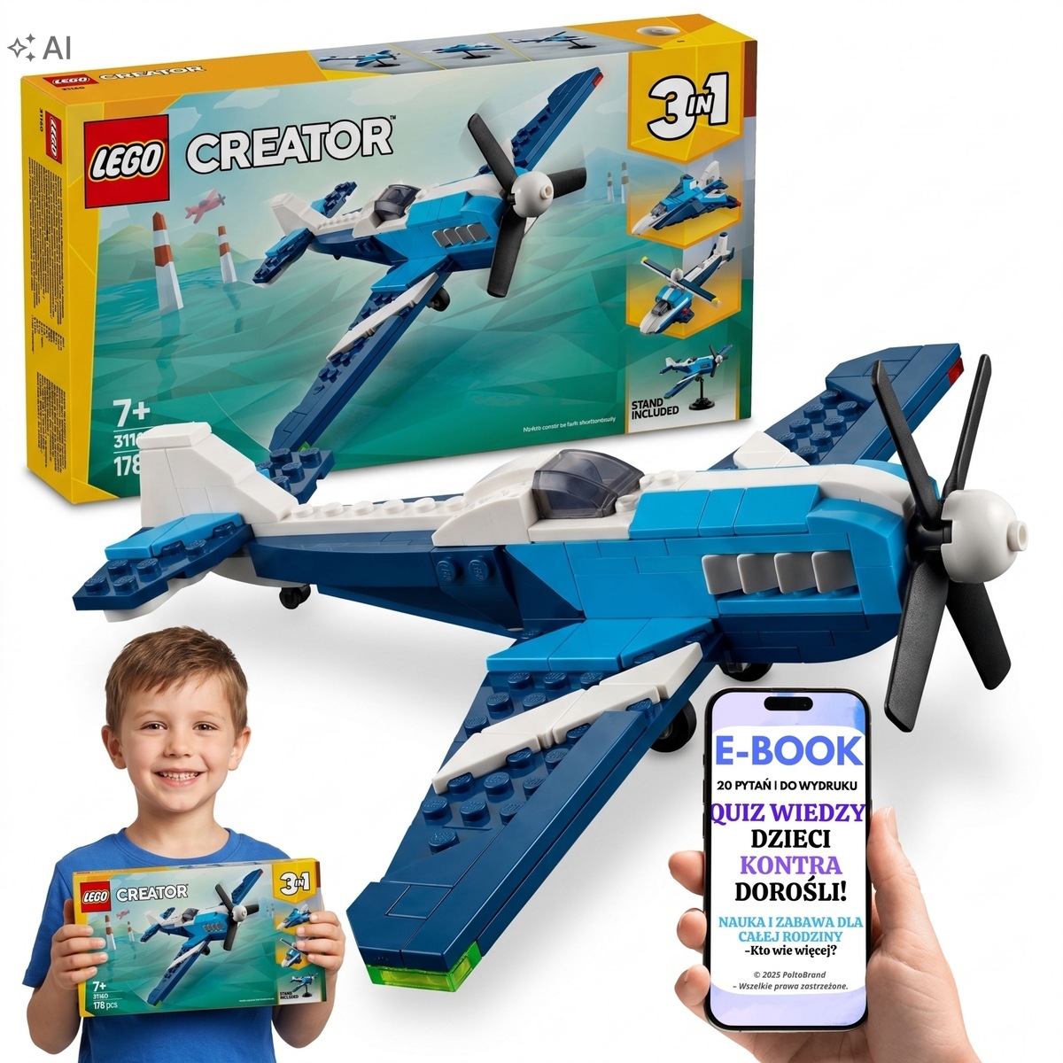 Lego Samolot Creator 3w1 Konstrukcyjny Dla Dziecka EBOOK-2