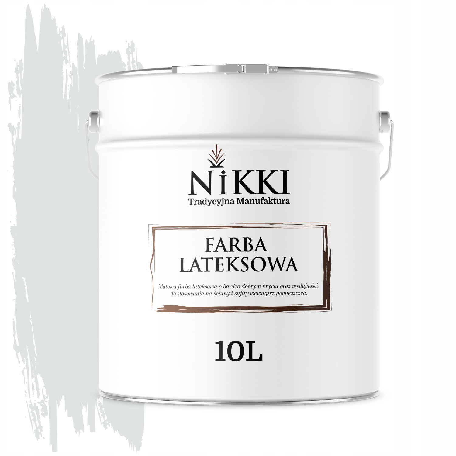 Latexová Farba Biela Zlomená V Khaki H1675 10L Hlboká Matná Na Steny