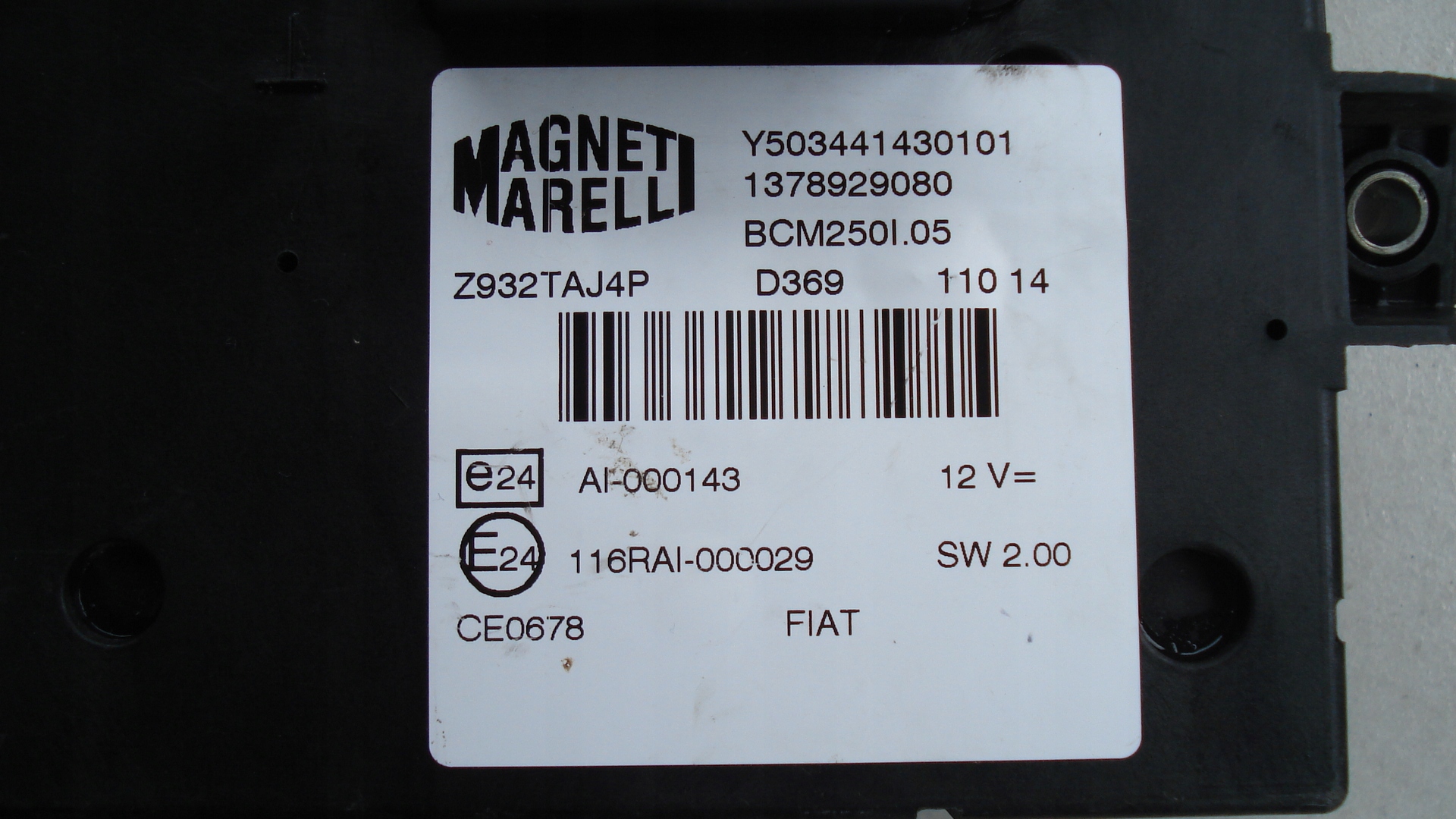 Moduł BCM 137892080 Y503441430101 Fiat Ducato Boxer Jumper Producent części Fiat OE