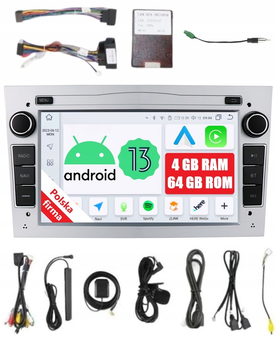 Rádio Android Opel Zafira B Meriva A Vivaro Signum Combo Carplay Qled Lte
