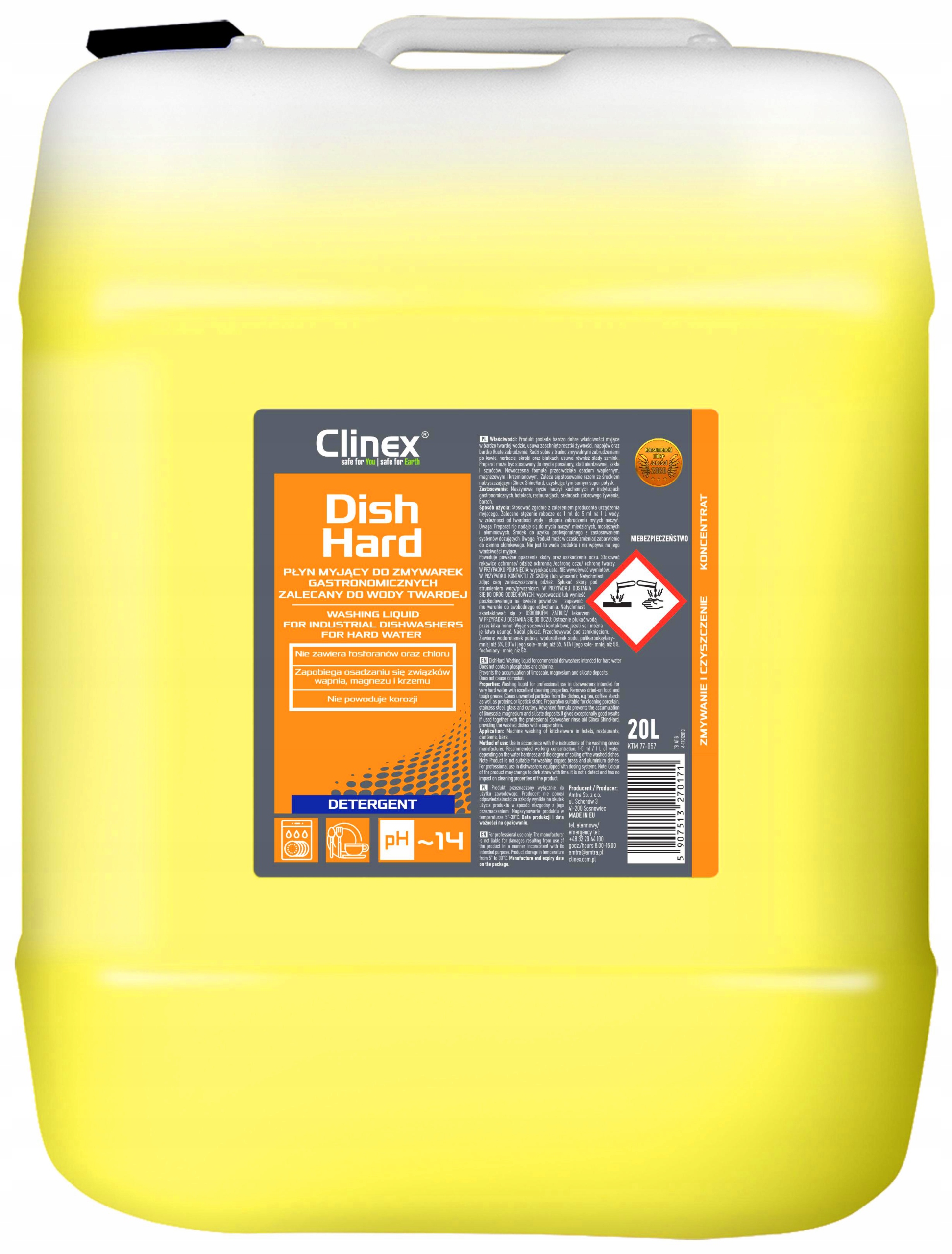 

Clinex Dishhard Płyn Myjący Do Zmywarek 20L