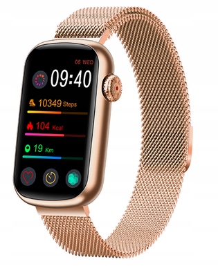 

Smartwatch damski Smartband pulsoksymetr menu Pl