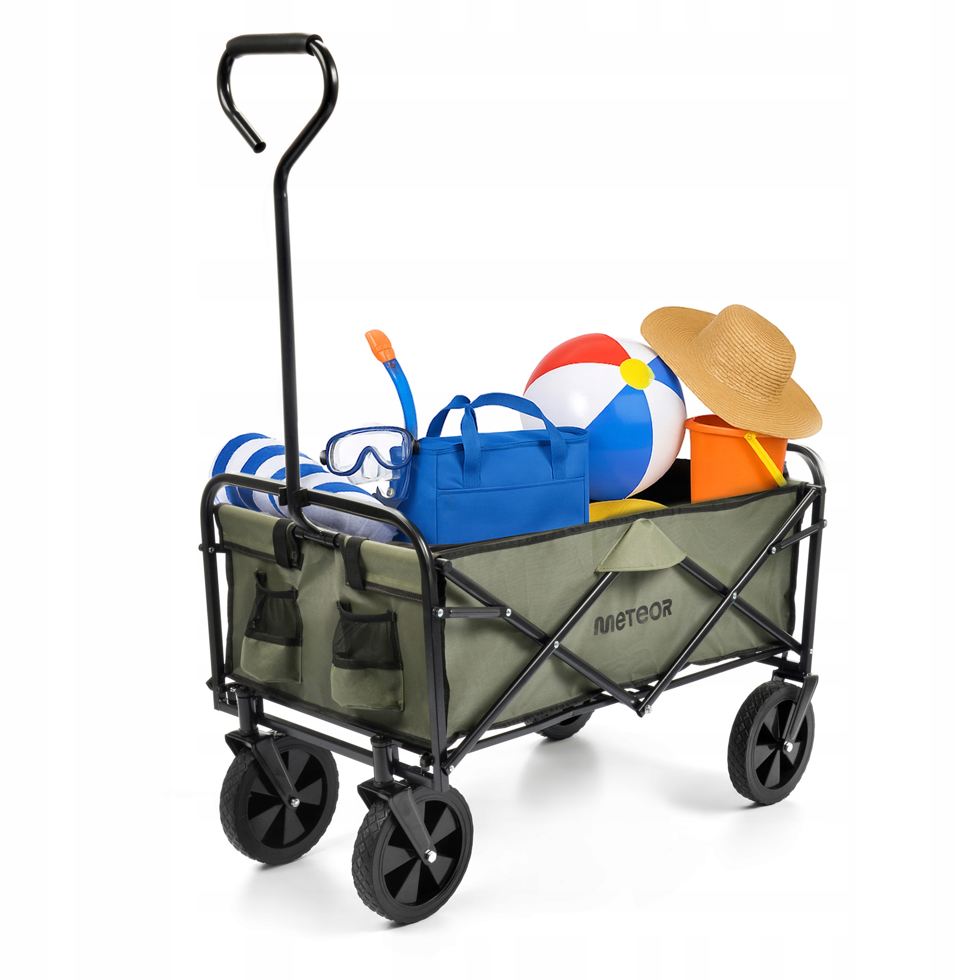 Wózek Transportowy Turystyczny Składany Meteor na plażę kompaktowy solidny