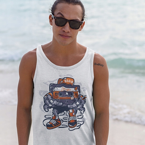 TANK TOP ANIMOWANE ZOMBIE CASETTE Rozmiar M