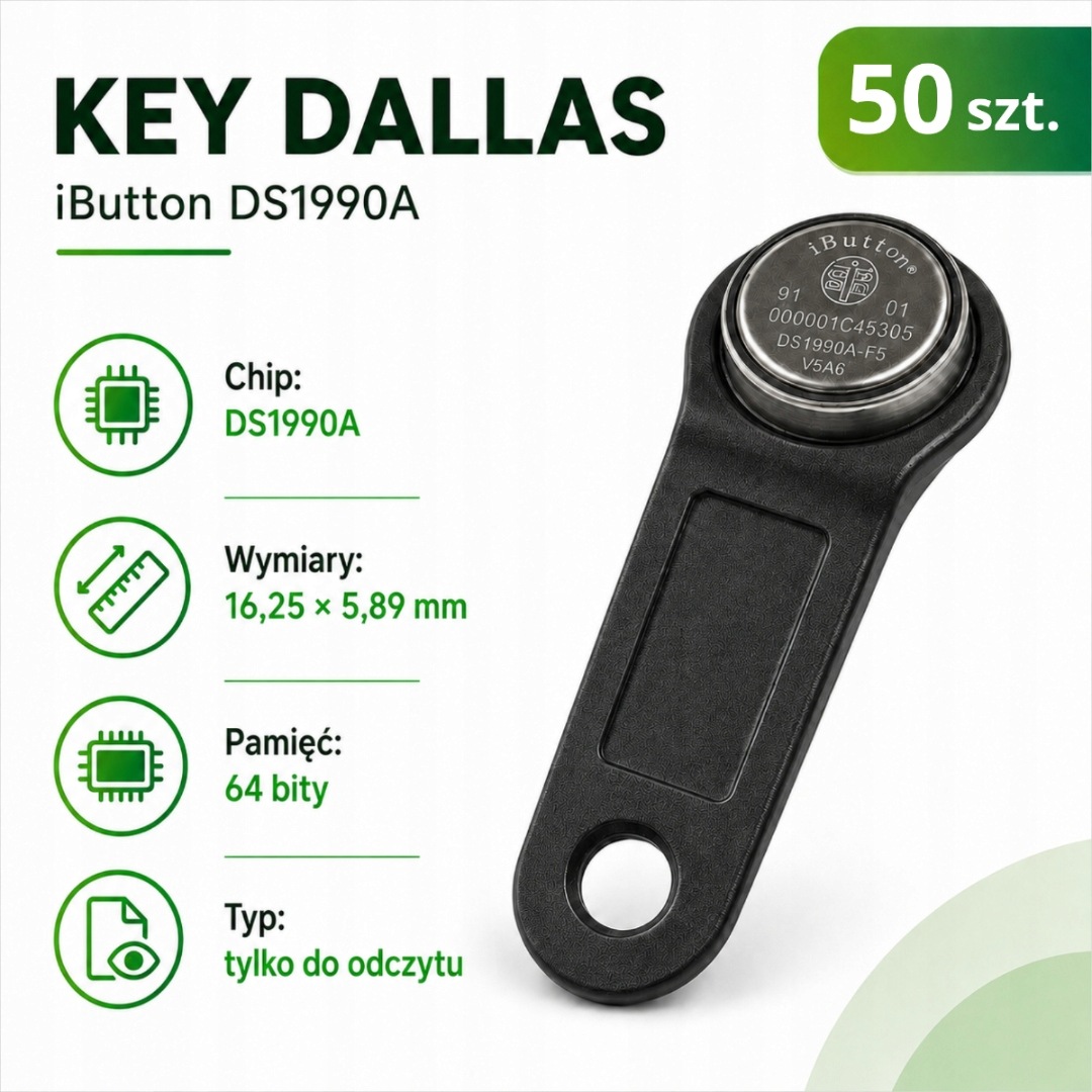 Pastilka 50 ks Černá iButton Dallas DS1990L DS1990A Unique 1-Wire přívěsek na klíče