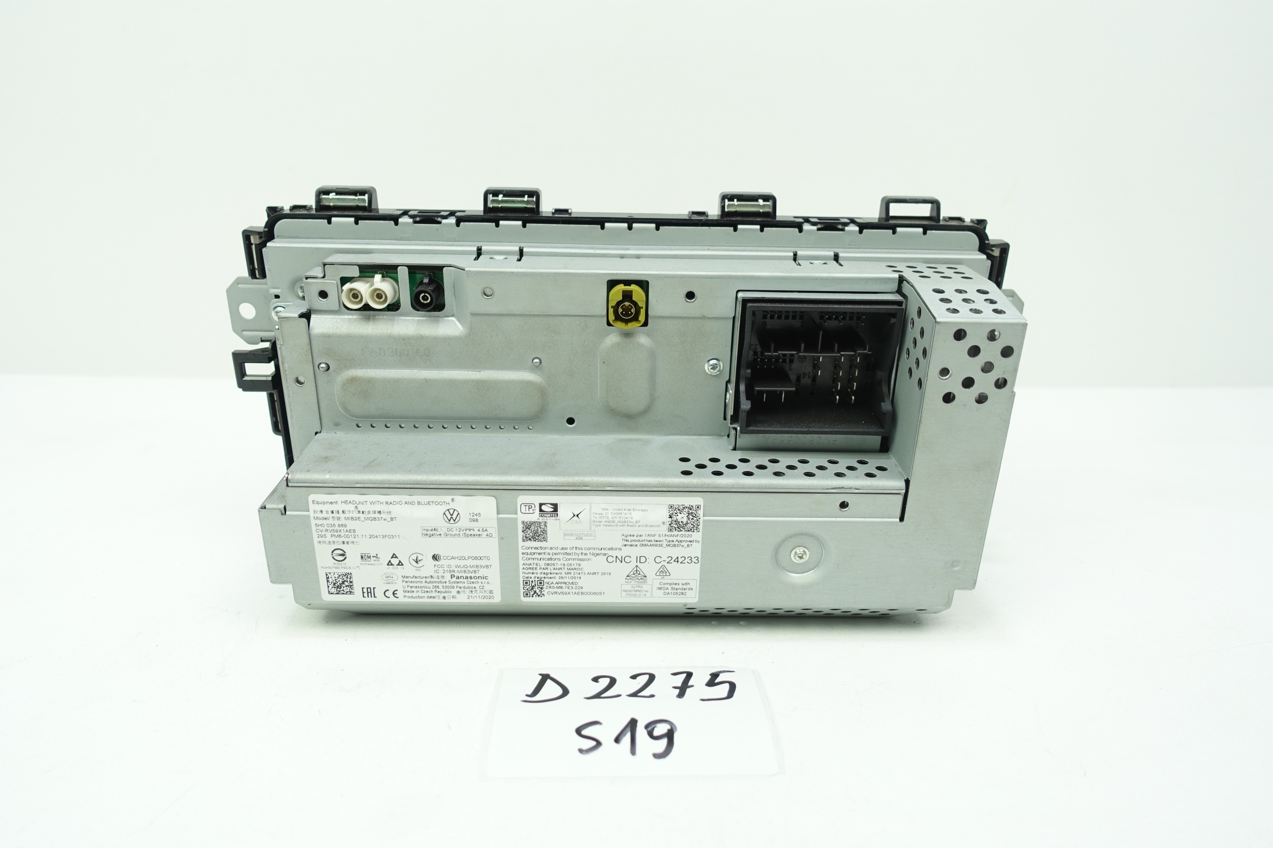 EKRAN display RADIO BLUETOOTH VW GOLF VIII 5H0