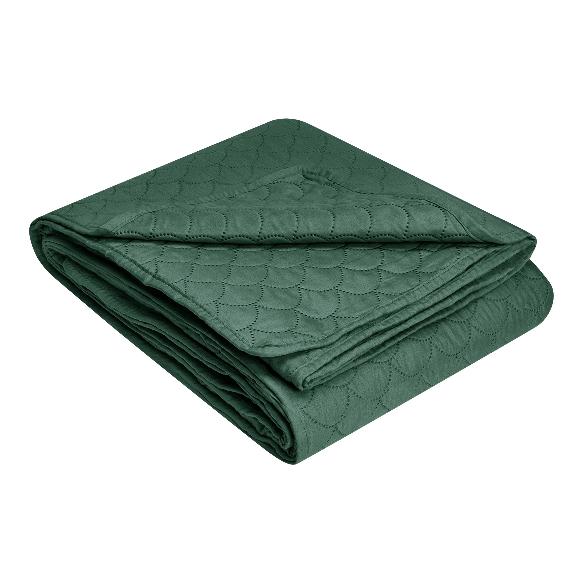 Přehoz na postel/kanape vánoční zelený prošívaný přehoz 200x220 cm