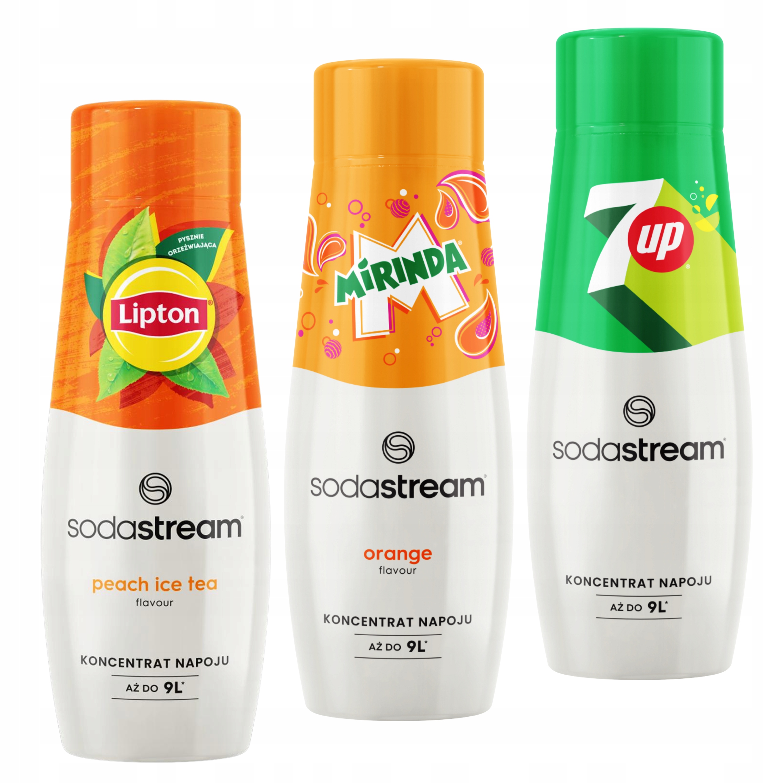 Levně Sada 3 sirupů. Sodastream Lipton Ice Tea Broskev Mirinda 7up