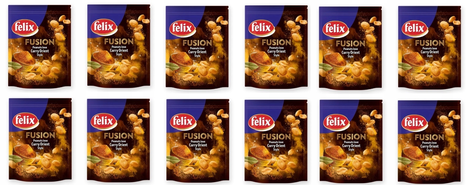 Levně 12 x 150 g Felix Fusion Peanuts Curry Orient Style Kart?on