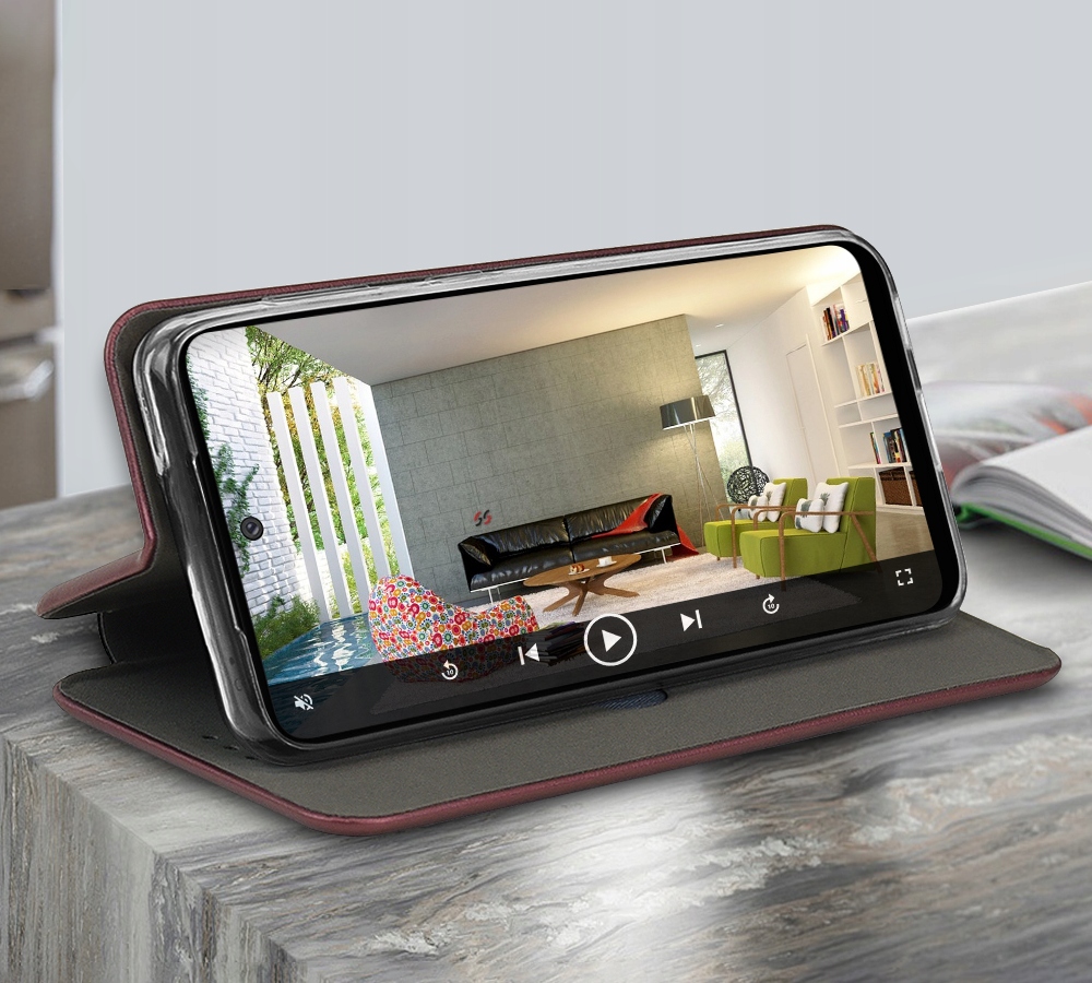 Etui do Samsung Galaxy A52 5G Skórzane Case +Szkło Przeznaczenie Samsung