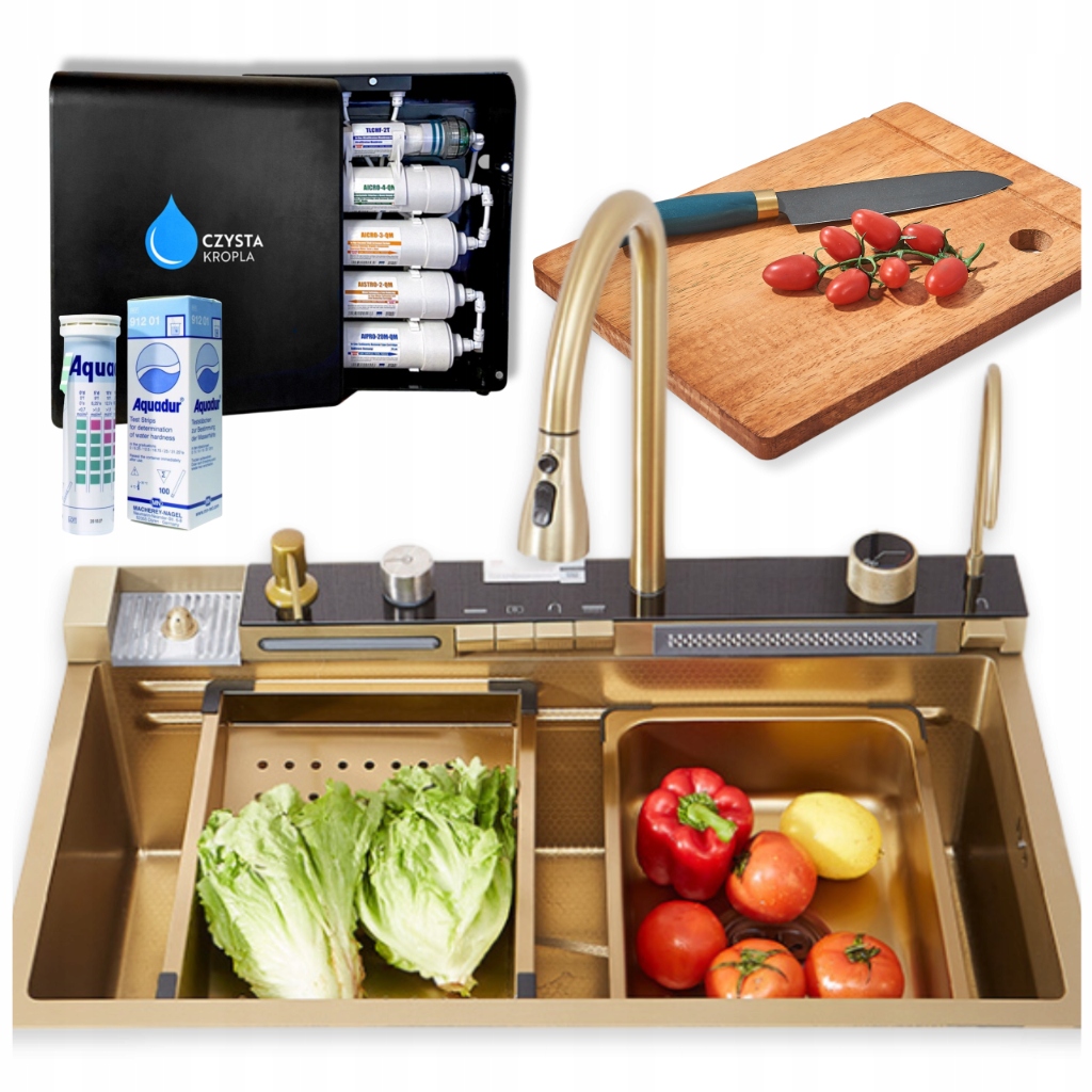 Filtr Do Wody Kuchenny Podszafkowy Pod Zlew Zestaw Zlewozmywak z Wodospadem