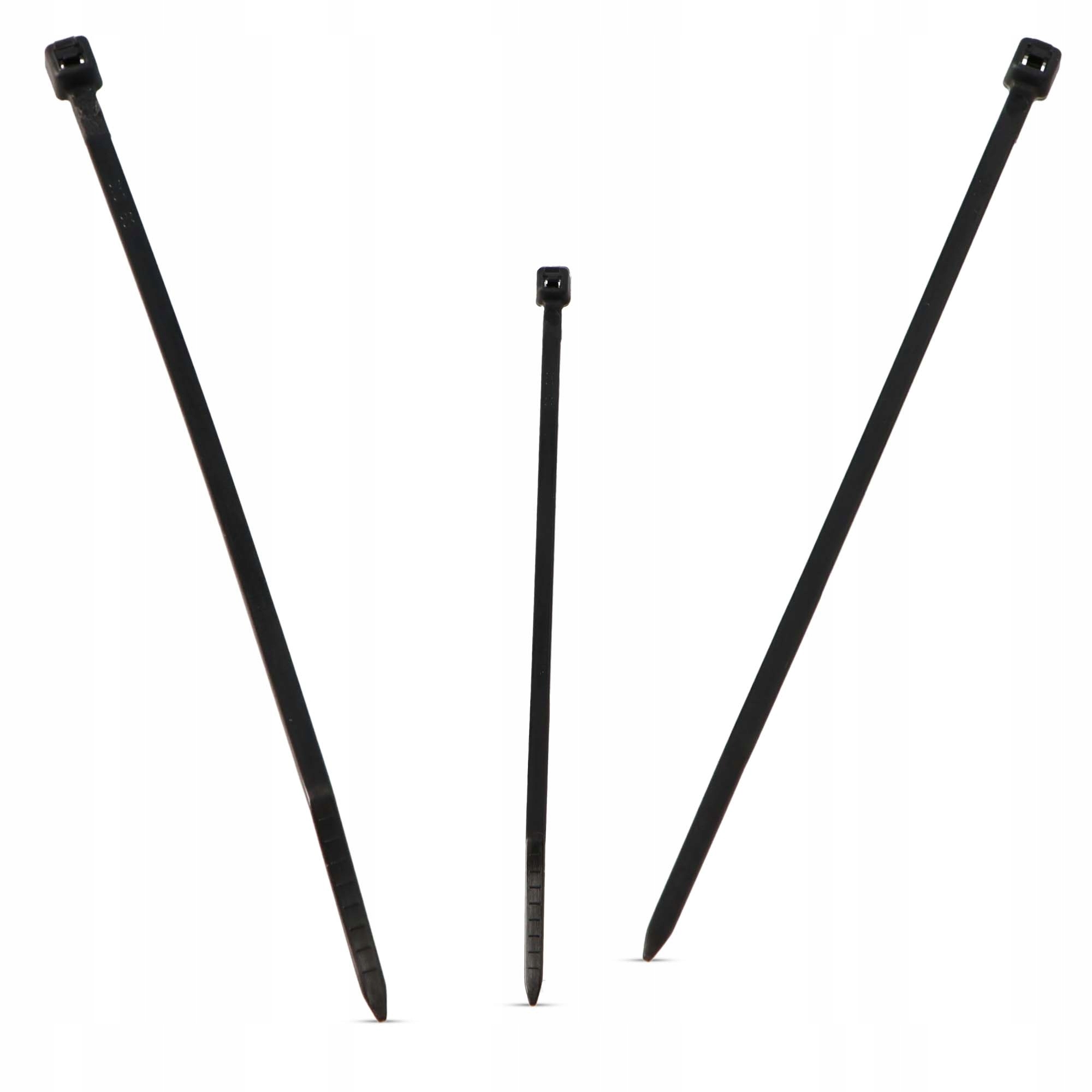 100x Opaski Zaciskowe Trytki Kablowe Ziperki 2,5 x 100 mm Mocne UV Trytytki Szerokość 2.5 mm