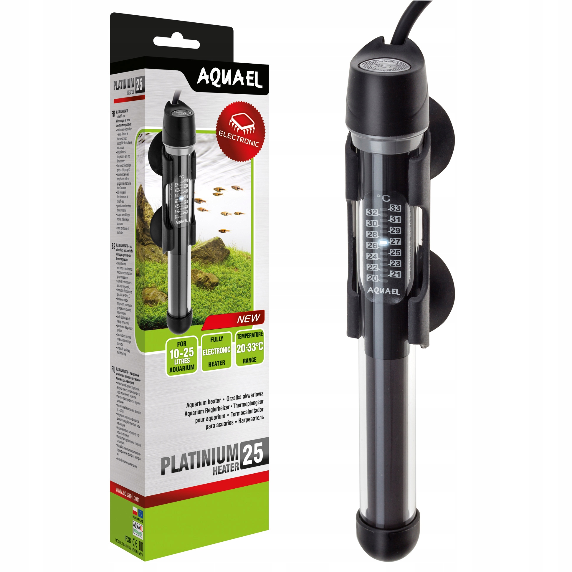 Levně Aquael Platinium Heater 25W ohřívač do akvária