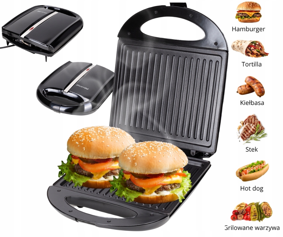 Elektromos Grill Összecsukható Szendvicssütő Pirító