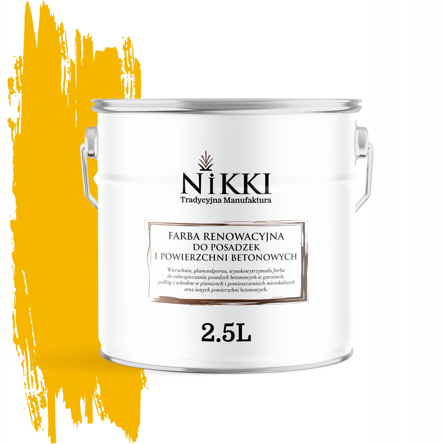 Farba Na Renováciu Betónových Podláh 2,5 L Žltá Kadmiová RAL1021 Polomatná