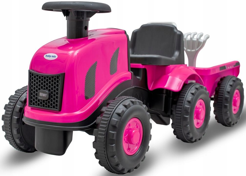 Pchacz Traktor Jeździk Baby MIX Benny Z Przyczepą Do 25 Kg Z Narzędziami