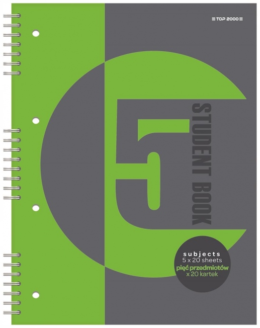 Kołozeszyt w kratkę B5 TOP-2000 100 kartek