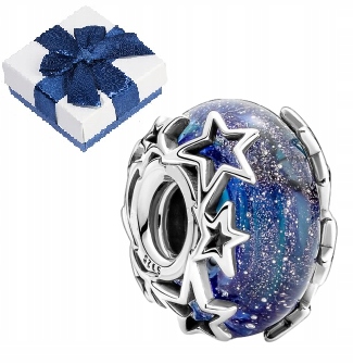 

Charms Murano Błękitna galaktyka i gwiazda S925