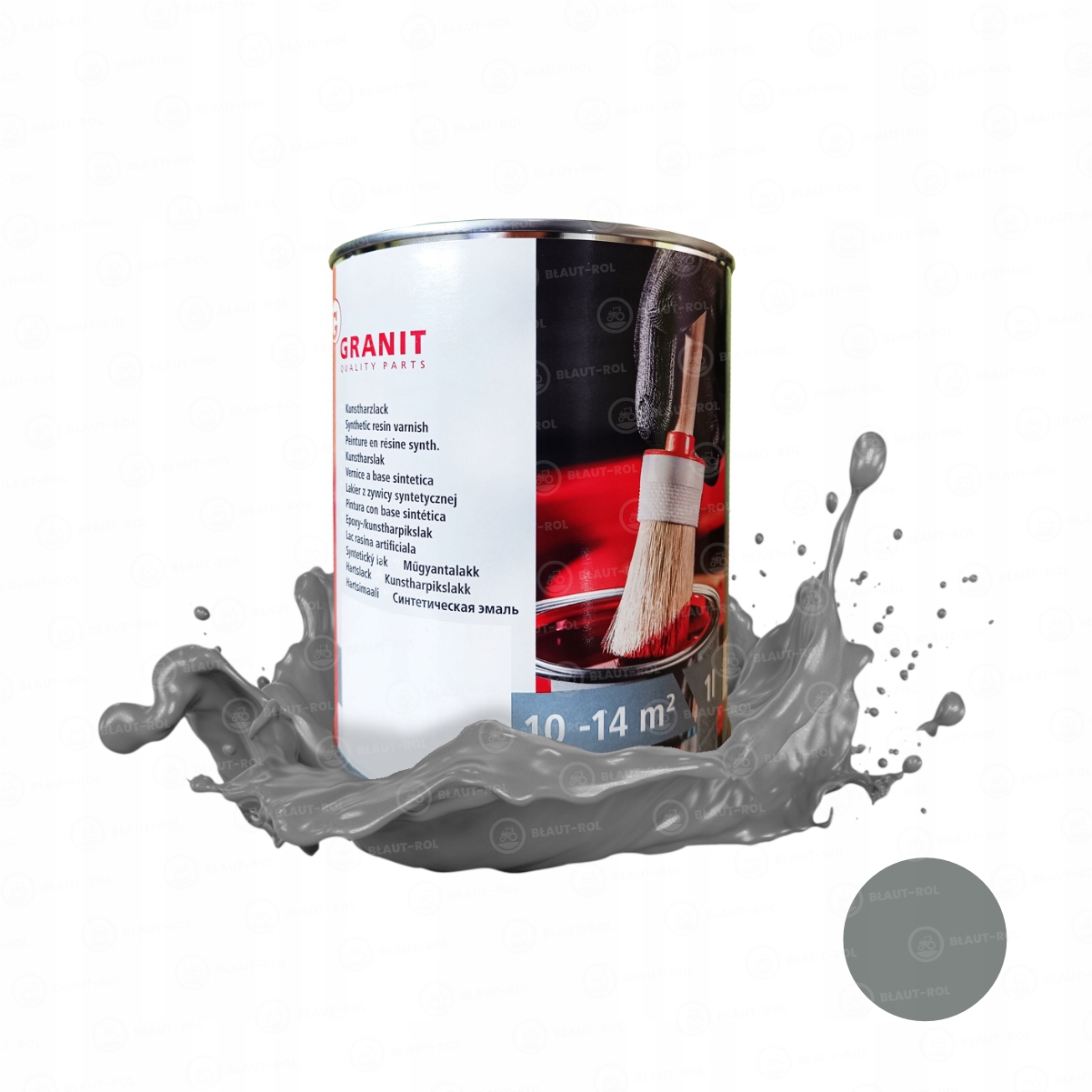 Farba lakier do metalu Szary Szara RAL7042 1L renowacyjna do maszyn