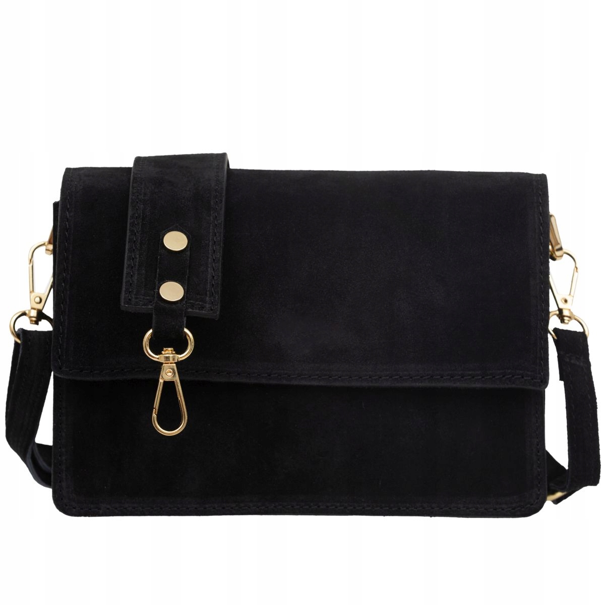 Malá semišová kabelka Vezze Frena Černá