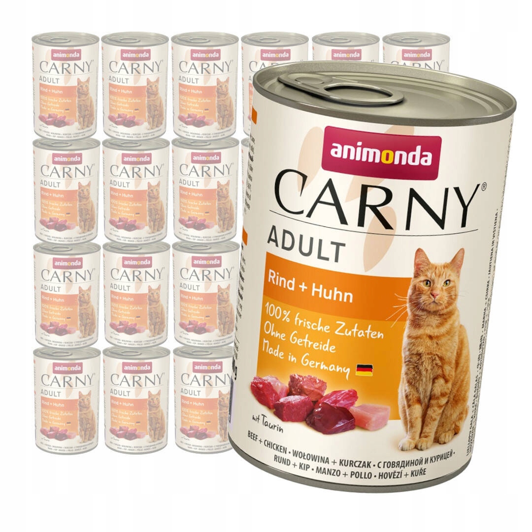 Levně Animonda Carny Adult 24x400g Mokré Krmivo Pro Kočky s hovězím a kuřecím masem