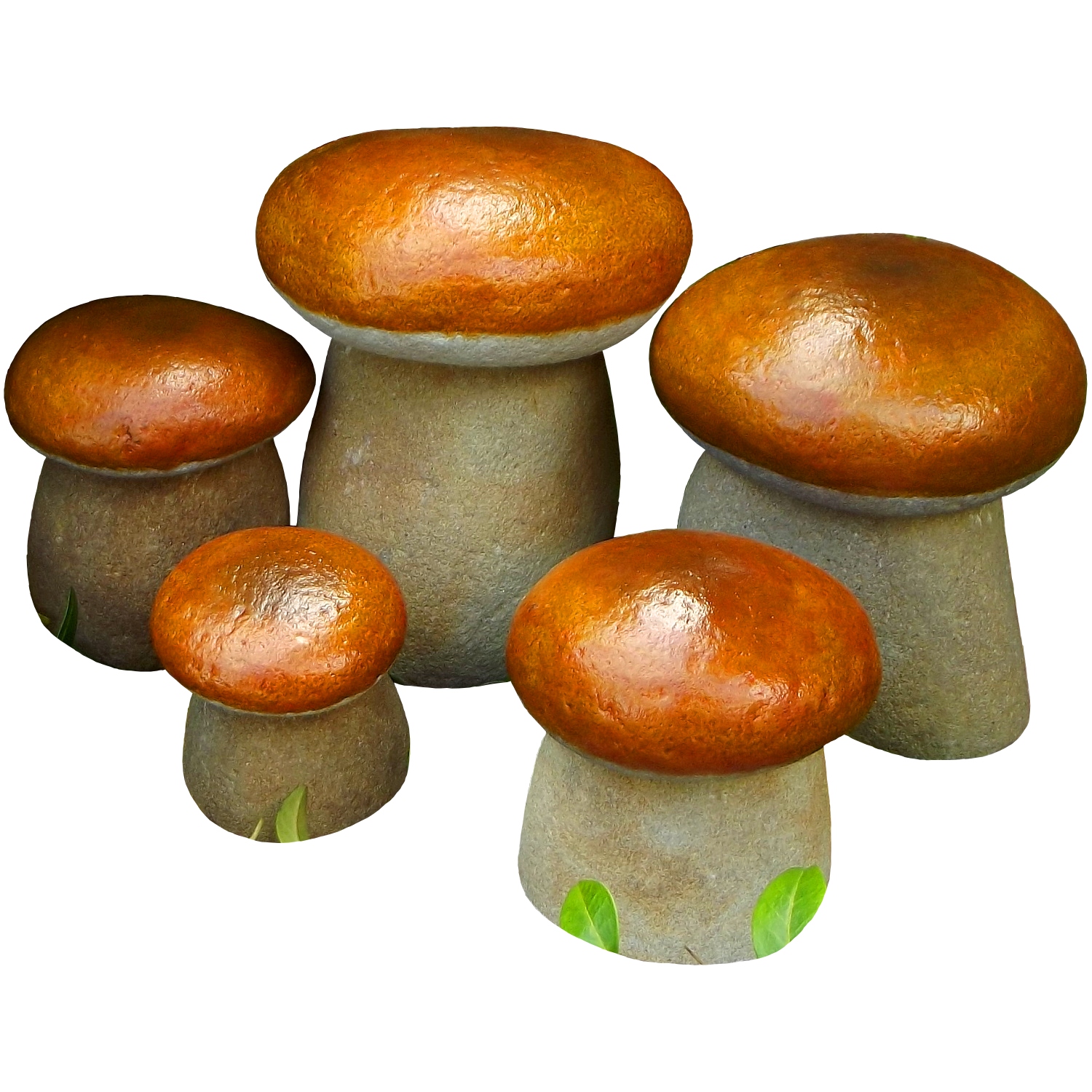 

Borowiki figurki ogrodowe z kamieni zestaw 5 sztuk