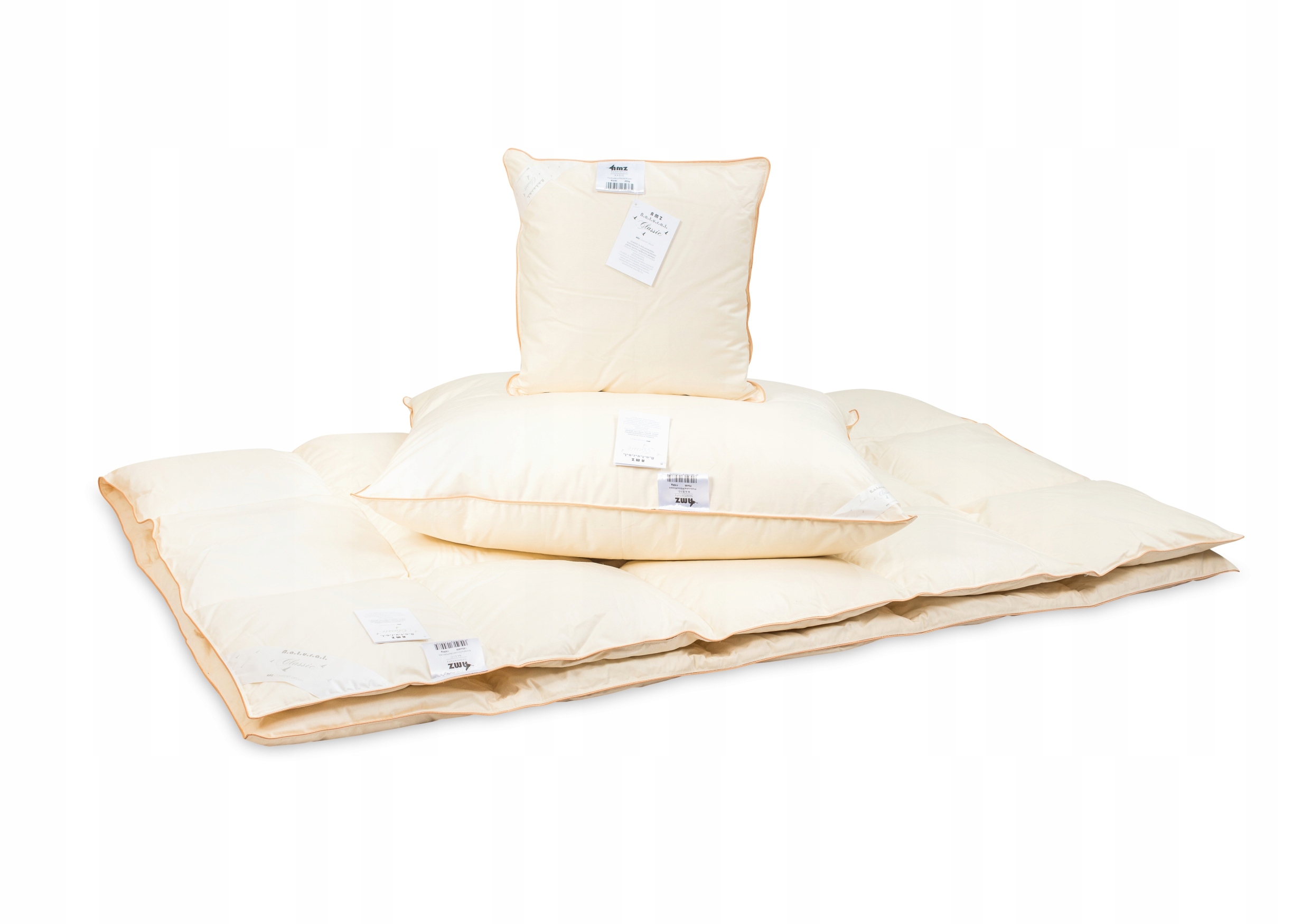 Poduszka 50x60 Mr. Pillow puch gęsi 60% bawełna kremowa 600g AMZ Marka AMZ