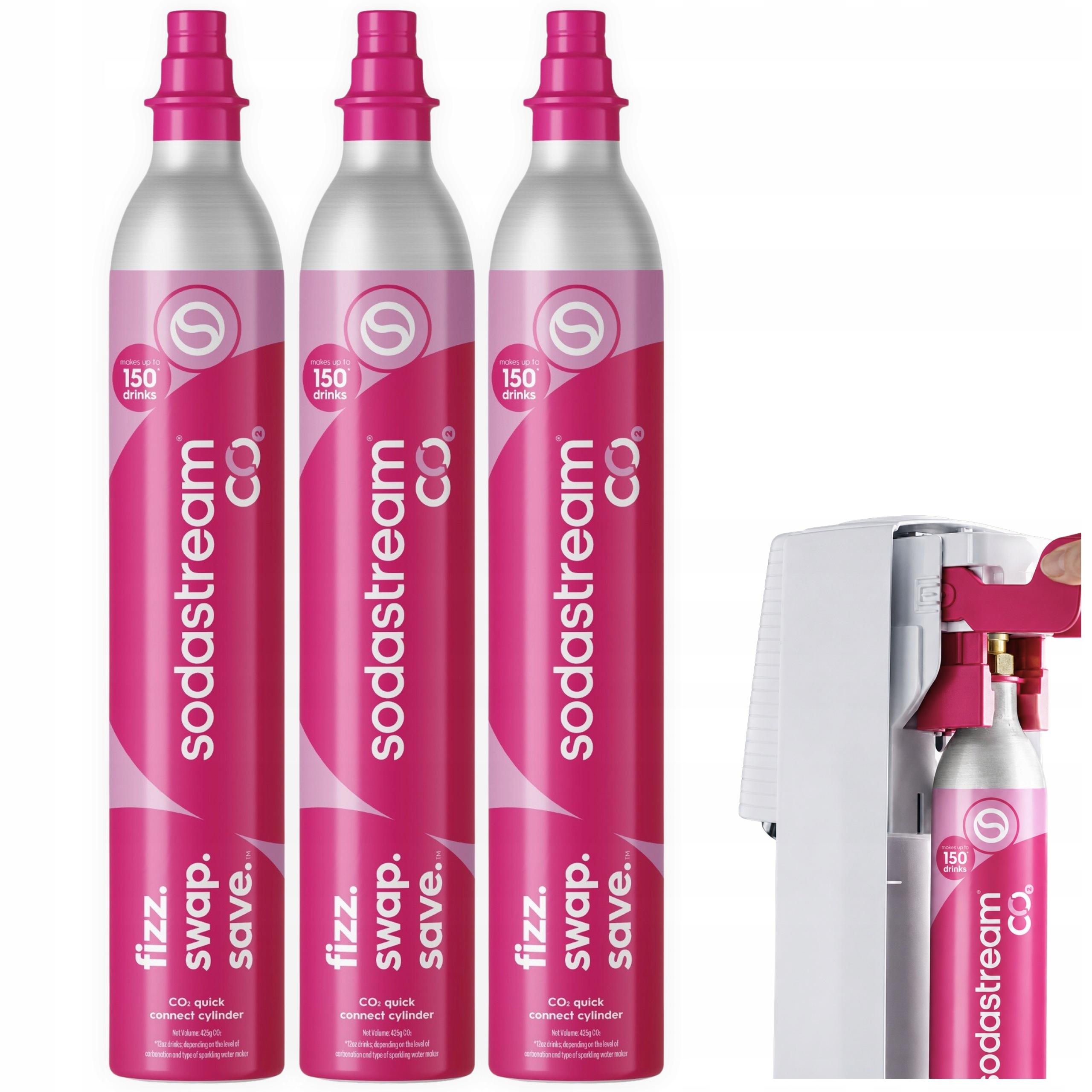 Cylindrová bombička s CO2 plynem SodaStream Quick Connect Qc pro saturátor