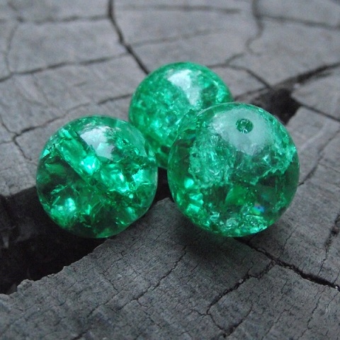 Crackle Lazurowe 12MM 4SZT