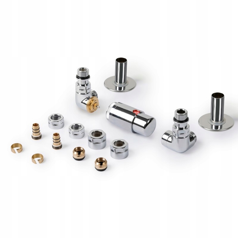 Sada ventilů Vision třícestný levý chrom pro regulaci teploty