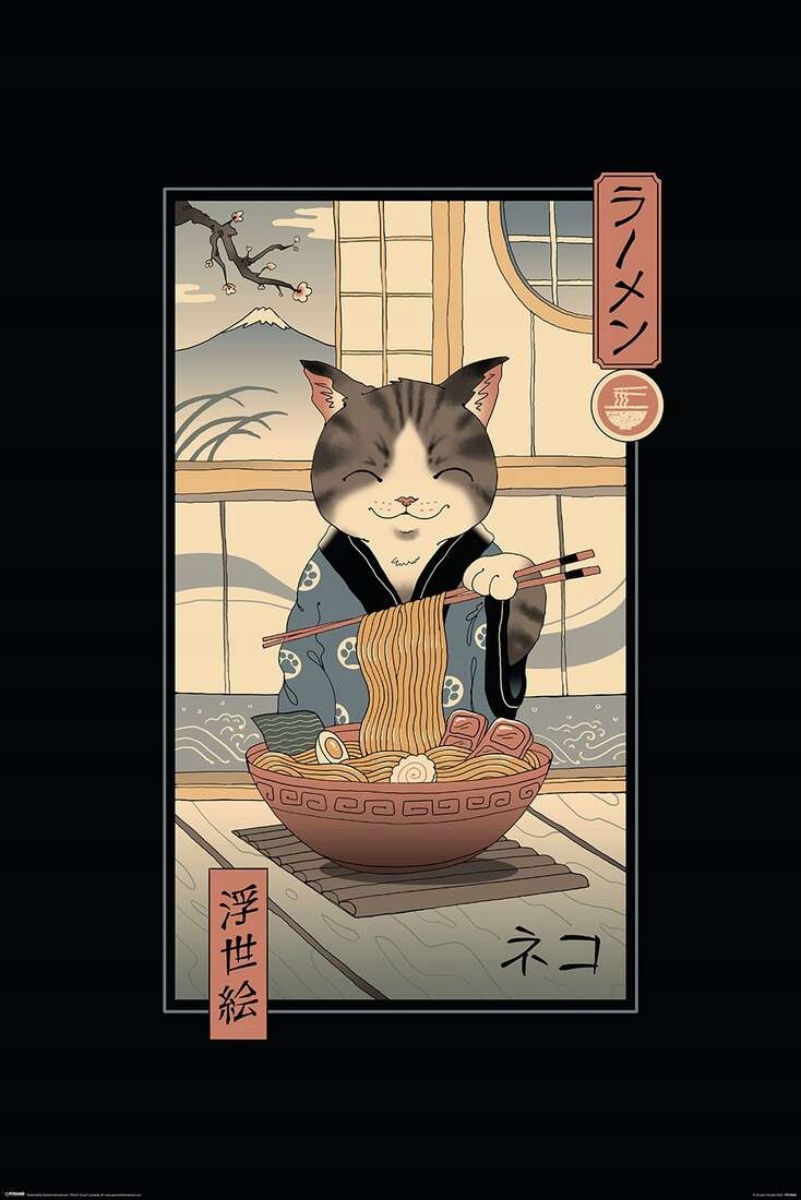 

Vincent Trinidad Neko Ramen Ukiyoe plakat