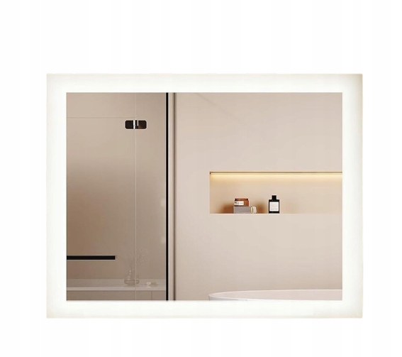 Led kúpeľňové zrkadlo 60x50 cm s podsvietením 6400K nástenné s osvetlením