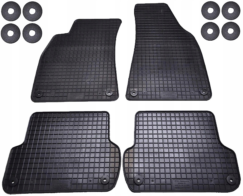 

Dywaniki gumowe Audi A4 B6 B7 +stopery petex Orygi