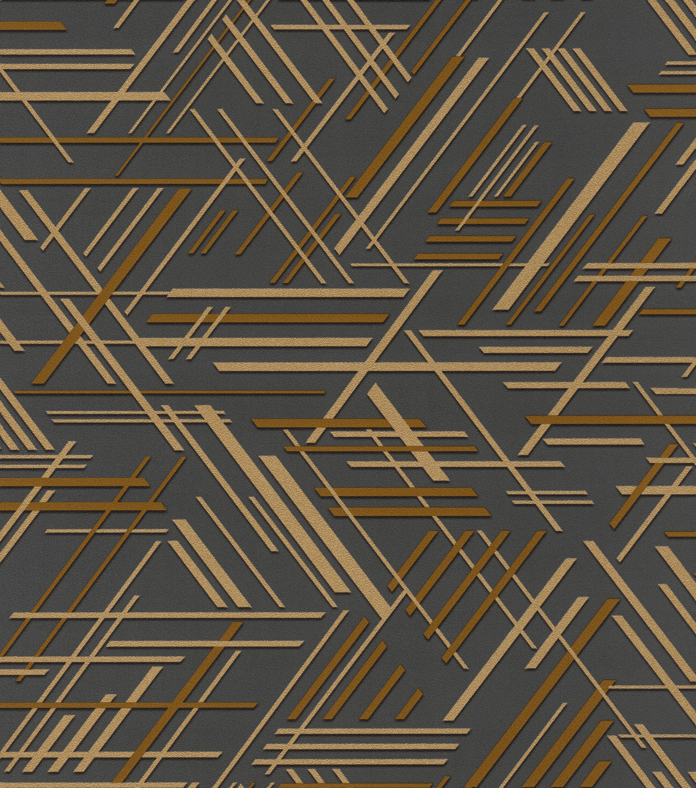 TAPETA DIZAJN 3D ZŁOTE LINIE ART DECO GRAFITOWA KONIEC KOLEKCJI