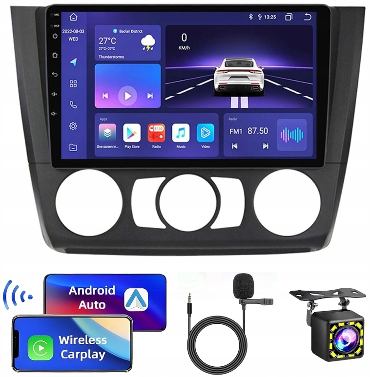 Radio Android 13 Navigácia Bmw 1 2008-2012 Carplay 2GB 32GB R16