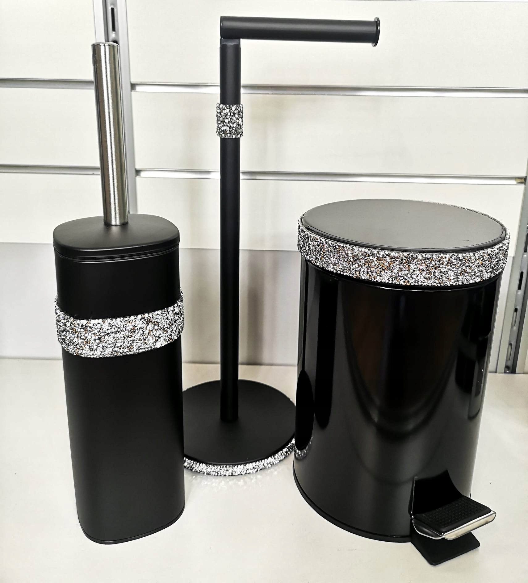 

Zestaw łazienkowy glamour Czarny z Pirytem