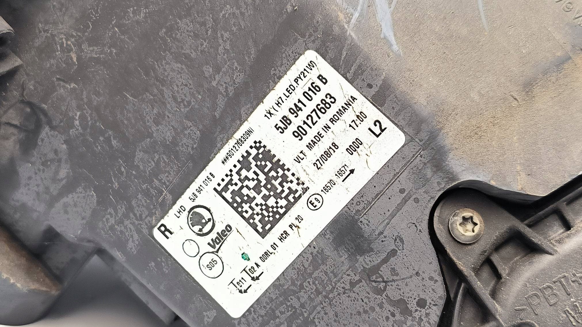 light right front 5JB941016B SKODA RAPID LIFT