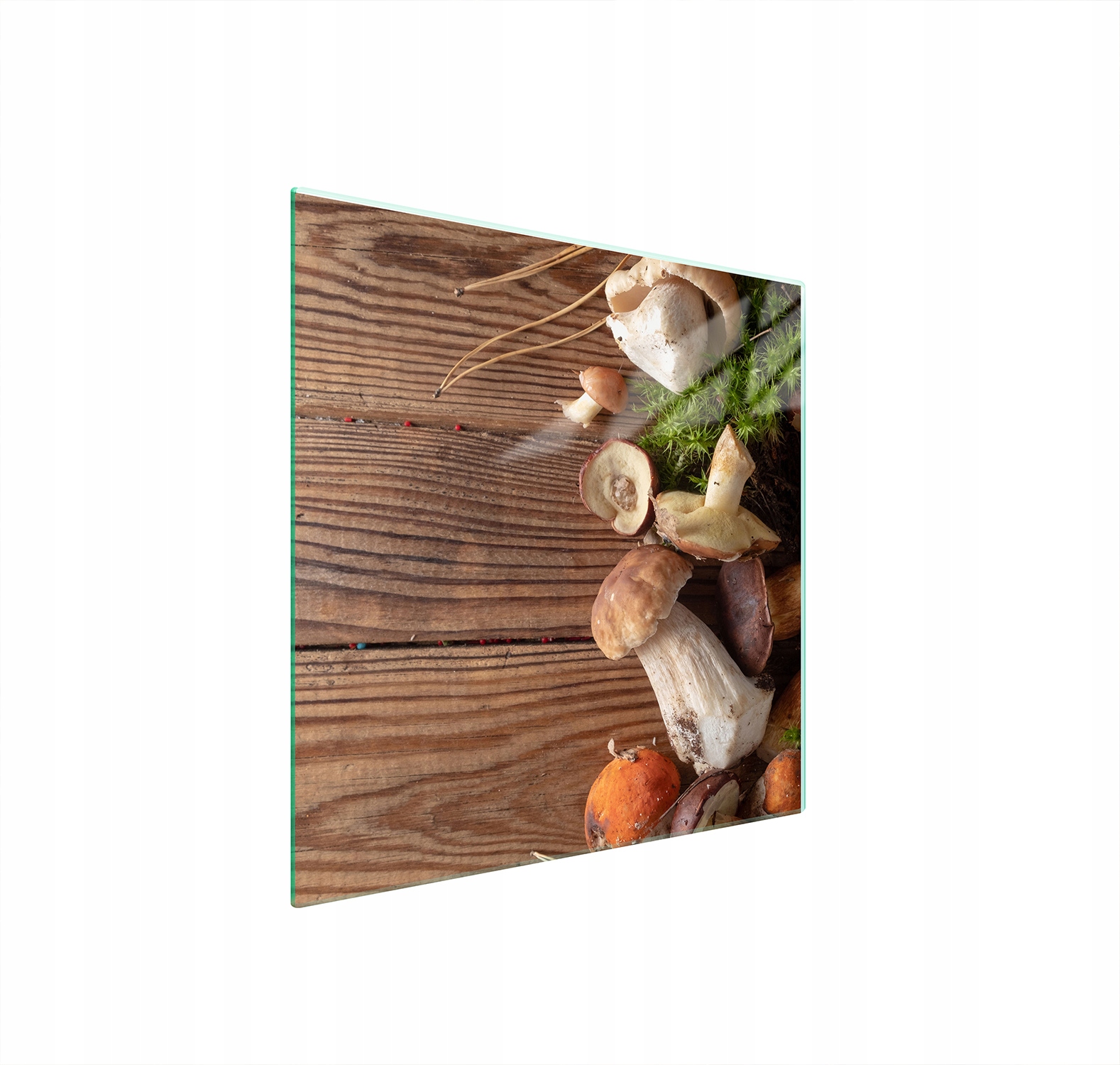 Skleněná Ochranná Deska Na Sporák 50x52 Houby Tvrzené Sklo