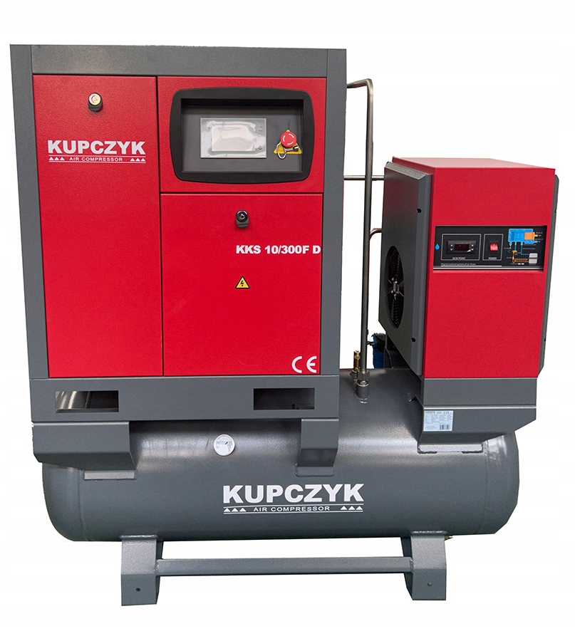 Kompresor śrubowy Kupczyk KKS 10/300 FD 950 l/min 7,5 KW Falownik Osuszacz